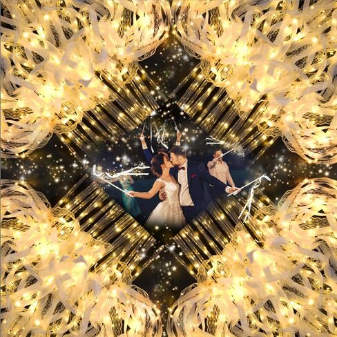 HONLYNE 105 PCS Light Up Wedding Wands, LED Fairy Wand, Wands Streamers with 3 Flashing Modes, LED Silk Fairy Wand with Ribbons, Lace and Bells for Wedding Send Off Ideas, Parties, and Celebrations in Saudi Arabia