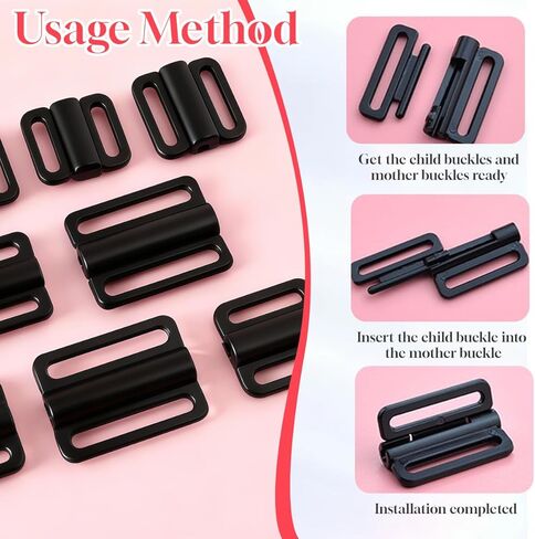 erioctry 10PCS Plastic Front Closure Buckles Clasp Hook Fasteners for Swimwear Bra Sewing DIY Garment Repair Supplies in Kuwait