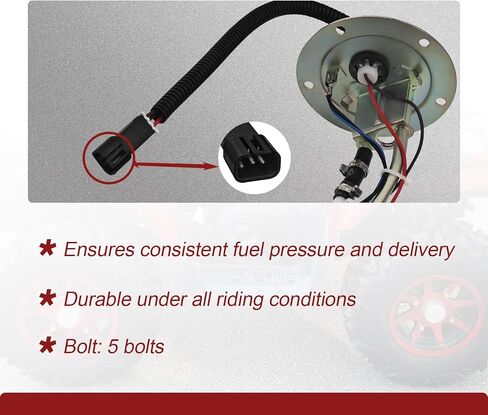 47-1048 5-Bolt Fuel Pump Assembly Fits for Polaris Sportsman 800 EFI 2005-2008, Sportsman 700 EFI 2006-2008, Sportsman 500 EFI 2006 Complete Module Fuel Pump Assembly 2520496 2520776 471048 in Saudi Arabia