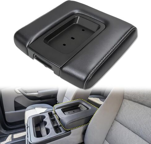 غطاء مسند ذراع وحدة التحكم المركزية، متوافق مع 2014-2020 Chevy Silverado Suburban Tahoe، GMC Yukon Sierra 1500 2500 3500، مجموعة غطاء مسند ذراع وحدة التحكم بالمقعد الأمامي، OE# 22881398 in Kuwait