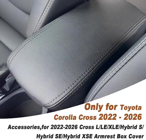 Console Armrest Cover for toyota Corolla Cross 2026 2022-2025 Accessories,Center Console Middle Lid Pad Protector for Corolla Cross 2022 Anti-Scratch Leather Armrest Pad Protector Interior in Saudi Arabia