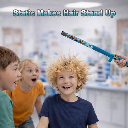 Fun Fly Stick Electric Static Wand Science Kit Education Toys Magic Levitation Wand 10 Flying Shapes Suspension Stick Learning Toys(Blue) in Saudi Arabia