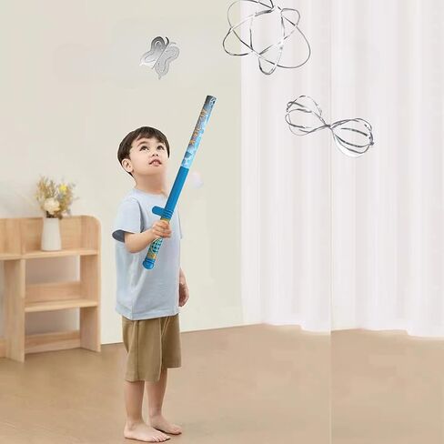 Fun Fly Stick Electric Static Wand Science Kit Education Toys Magic Levitation Wand 10 Flying Shapes Suspension Stick Learning Toys(Blue) in Saudi Arabia