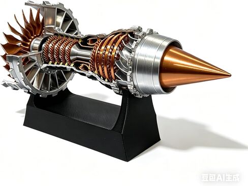 نموذج محرك Turbofan، نموذج محرك نفاث، مجموعة بناء محرك طائرة العلوم الميكانيكية المطبوعة ثلاثية الأبعاد للبالغين والمراهقين 14+، هدية جذع العلوم التعليمية لهواة الفن التجميعي (23 سم/9.3 بوصة) in Kuwait