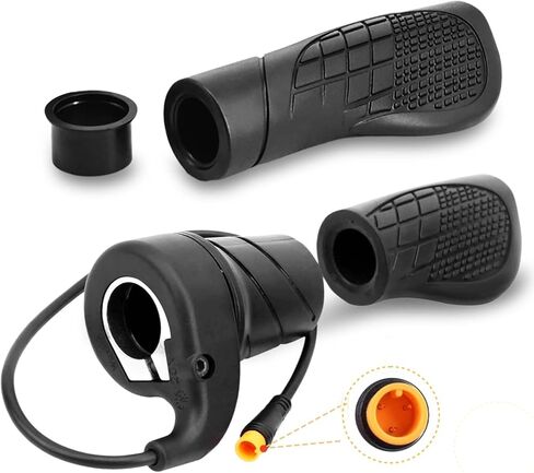Half Twist Throttle, Waterproof Half-Twist Handle with 3 Pin Female Plug, Speed Accelerator for 12V-72V Ebike MTB, Compatible with Ebike Motorcycle Scooter in Kuwait
