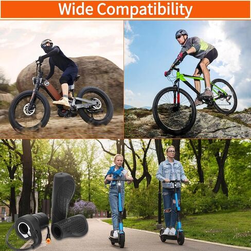 Half Twist Throttle, Waterproof Half-Twist Handle with 3 Pin Female Plug, Speed Accelerator for 12V-72V Ebike MTB, Compatible with Ebike Motorcycle Scooter in Kuwait