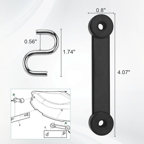 604475 Bungee Straps, Lawn Mower Bagging System Bungee Straps Replacement – Heavy Duty Rubber Tie Down Straps for Grass Catcher Frame 4-Pack in Saudi Arabia