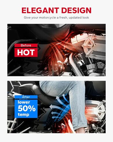 Amazicha Heat Deflector Mid Frame Air Deflectors Compatible for Harley Touring Street Glide Electra Glide Road Glide Tri Glide Road King CVO Ultra Limited 2009-2024 in Kuwait