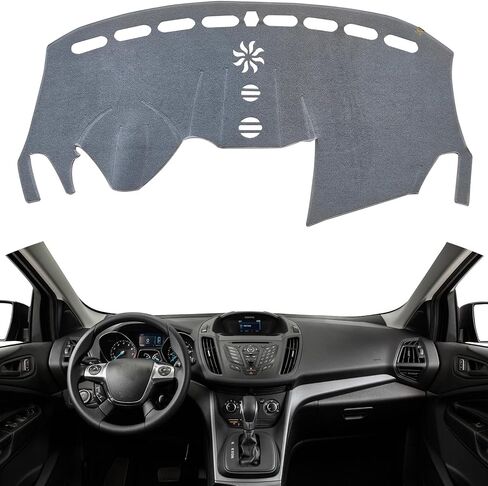 Car Dash Covers Fit for 2013 2014 2015 2016 2017 2018 2019 Ford Escape Flannel Nonslip Dashboard Cover Board Mat Sunshade No-Glare and Slip Pad Carpet Sunshield Protector - Color Grey in Saudi Arabia