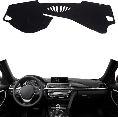 أغطية لوحة عدادات السيارة تناسب 2012-2018 BMW 3 (فقط F30 F31 F34) غطاء لوحة القيادة من الفلانيل غير القابل للانزلاق، حصيرة ظلة بدون وهج ووسادة منزلقة للسجاد واقي من الشمس (بدون HUD أو قرن مركزي) in Kuwait