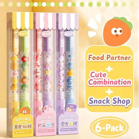 6 Pcs DIY Beads Pens 0.5mm, Retractable Gel Ink Pen, Animal Beads, Smooth Writing Black Ink, School Office Stationery Gifts for Girls, Women, Journaling in Saudi Arabia