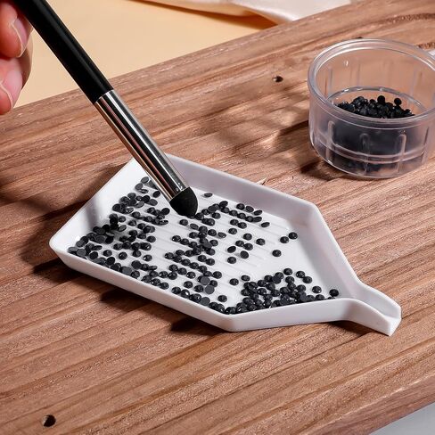 Macuezu Diamond Art Trays, 6 Pcs White Bead Sorting, Plastic Bead Organizer for Rhinestone, Diamond Art Tools and Accessories for DIY Crafts in Saudi Arabia