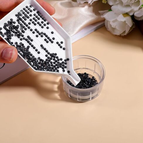 Macuezu Diamond Art Trays, 6 Pcs White Bead Sorting, Plastic Bead Organizer for Rhinestone, Diamond Art Tools and Accessories for DIY Crafts in Saudi Arabia