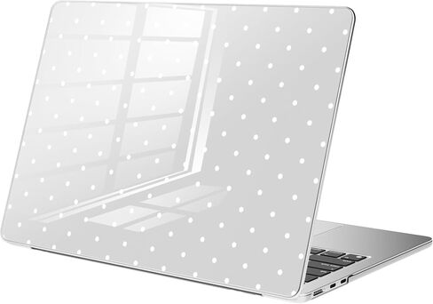 Compatible with MacBook Air 13 inch Case M1 A2337 A2179 A1932 2022 2021 2020 2019 Release, Cute White Polka Dot Protective Hard Shell Clear Cover for MacBook Air 13.3 inch in Saudi Arabia