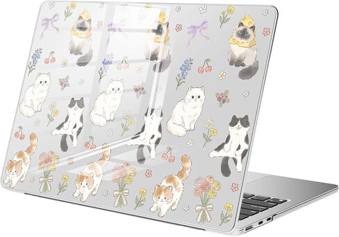 Compatible with MacBook Air 13 inch Case M1 A2337 A2179 A1932 2022 2021 2020 2019 Release, Cute White Polka Dot Protective Hard Shell Clear Cover for MacBook Air 13.3 inch in Saudi Arabia