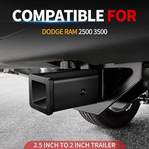 2-1/2" to 2" Inch Trailer Hitch Receiver Adapter Reducer for Dodge Ram 2500 3500 (with Lock Pin & Towing Pin), 2.5" to 2" Sleeve Convertor Accessorie for RV Truck Bike Rack Cargo Carrier in Saudi Arabia