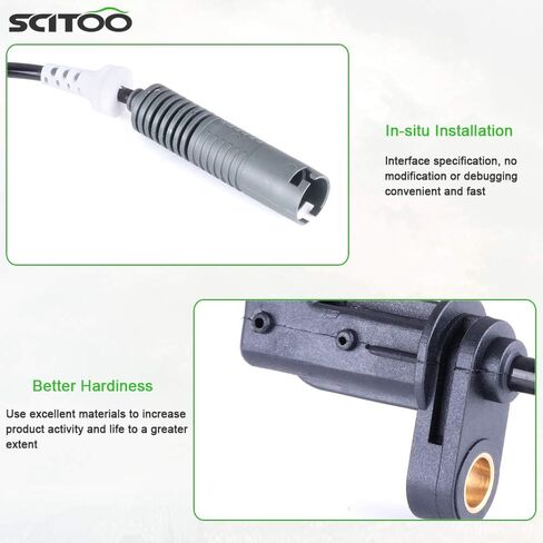 SCITOO 1 pc Rear Left or Right ABS Wheel Speed Sensor Fit for 2009-2013 for BMW 128i,2006-2011 for BMW 323i,2006 for BMW 325i/330i,2007-2011 for BMW 328i,2011 for BMW 335d ALS449 in Kuwait