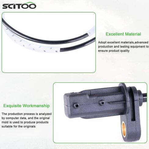 SCITOO 1 pc Rear Left or Right ABS Wheel Speed Sensor Fit for 2009-2013 for BMW 128i,2006-2011 for BMW 323i,2006 for BMW 325i/330i,2007-2011 for BMW 328i,2011 for BMW 335d ALS449 in Kuwait