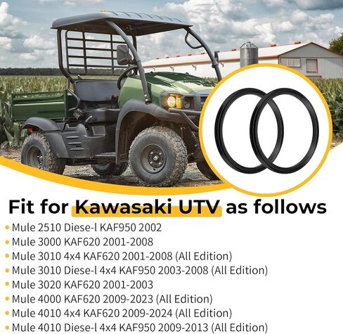 M MATI 2 قطعة ختم طبلة الفرامل الأمامية/الخلفية لـ Kawasaki Mule 4000 4010 4x4 KAF620 2009-2024 Mule 3000 3010 3020 KAF620 2001-2008 Mule 3010 4010 Diese-l 4x4 KAF950 Mule 2510 ديس-l KAF950 2002 92093-1543 in Kuwait
