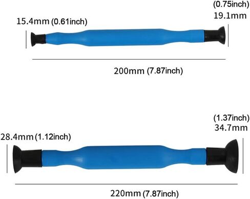 2pcs Double Ended Valve Hand Lapping Grinding Sucker Kit, Manual Grinding Stick with Sucker Cups, Hand Valve Lapping Tool for Vehicle Oil Systems Maintenance and Repair (Color:Blue) in Saudi Arabia