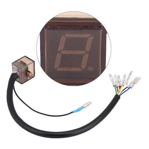 Universal Digital Motorcycle Gear Indicator, 6 Speed 0-6 Gear Position with High Bright Blue LED Display, Plug & Play Shift Lever Sensor for Most Motorcycles in Kuwait