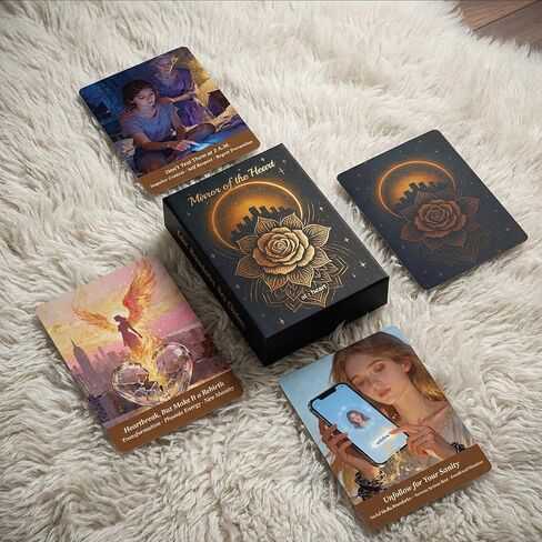 《Mind Mirror Oracle Cards》 for Beginners – 54-Card Direct Truth Deck for Love & Relationship Clarity, Emotional Healing, Shadow Work, Self-Reflection and Personal Empowerment in Saudi Arabia