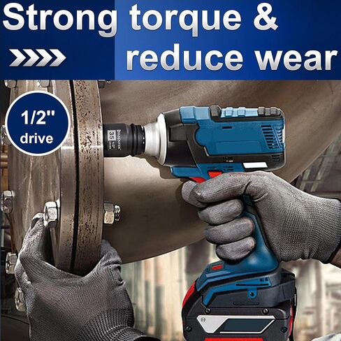 12 Point Axle Nut Socket Set 1/2'' Drive Spindle Nut Socket Set, 8pcs Deep Impact Socket Set 14mm 17mm 19mm 30mm 32mm 34mm 35mm 36mm in Saudi Arabia