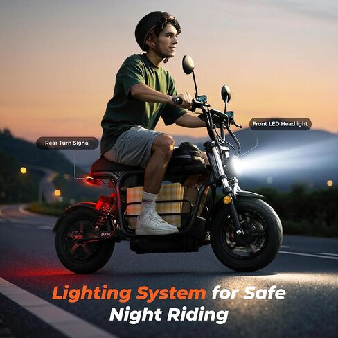 iScooter Electric Scooter for Adults with Seat, 1500W Motor, 35MPH Top Speed & 45 Miles Range, 15" Vacuum Pneumatic Tires, Dual Suspension, Hydraulic Disc Brakes, Commuter E Scooter with Basket & Bag in Saudi Arabia