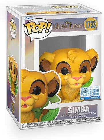 Epic Collectibles Pop The Lion King - Simba with Leaves Exclusive Vinyl Figure Included with Box Protector Compatible for Funko in Kuwait