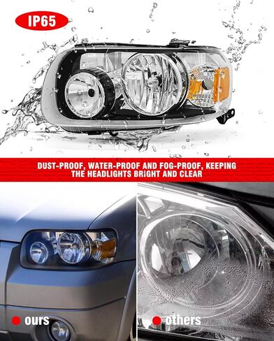 المصباح الأمامي متوافق مع 2002 2003 2004 2005 Ford Explorer (لا يناسب موديلات Sport & Sport Trac) زوج استبدال عاكس كهرماني مبيت من الكروم in Saudi Arabia