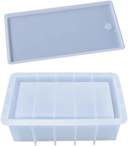 Yeahii Dominoes Box with Lid Epoxy Resin Mold Chess Tissues Napkin Storage Case Silicone Mould DIY Crafts Jewelry Holder Mold as the picture shown 2SS310782_BCY0726 in Saudi Arabia