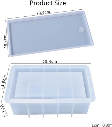 Yeahii Dominoes Box with Lid Epoxy Resin Mold Chess Tissues Napkin Storage Case Silicone Mould DIY Crafts Jewelry Holder Mold as the picture shown 2SS310782_BCY0726 in Saudi Arabia