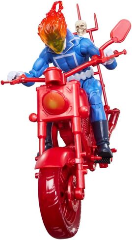 Marvel Legends Series Ghost Avenger Johnny Blaze Collectible Figure with 6" Scale Motorcycle Comic Inspired in Saudi Arabia
