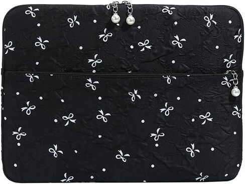 Coquette Laptop Sleeve, Slim 13-16 Inch Cute Laptop Case, Aesthetic Computer Bag with Bow-Dot Print for Mac in Saudi Arabia