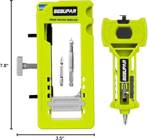 Door Hinge & Door Latch Installation Kit, Door Hinge Mortiser Template, Door Latch for Accurate Chiseling and Scoring, Door Lock Installation Kit, Easy to Set Up and Use in Saudi Arabia