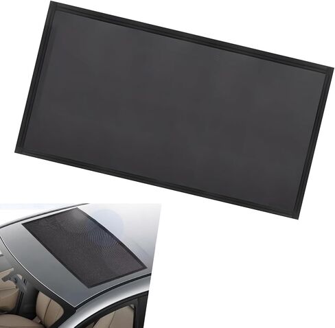 Car Roof Sunroof Sunshade Net, Outdoor Cooling Camping Skylight Ventilation Net, 39.37" x 25.59" Adsorption Sunscreen Heat Insulation Protective Mesh, Universal for Most Vehicles (Black) in Kuwait