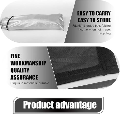 Car Roof Sunroof Sunshade Net, Outdoor Cooling Camping Skylight Ventilation Net, 39.37" x 25.59" Adsorption Sunscreen Heat Insulation Protective Mesh, Universal for Most Vehicles (Black) in Kuwait