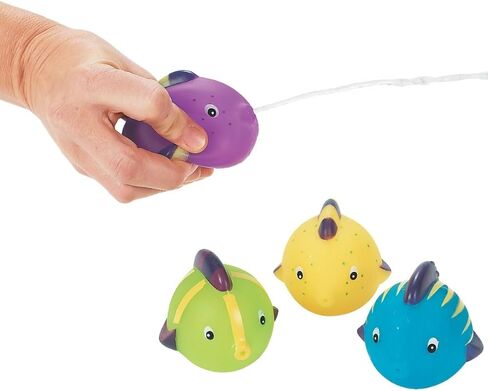 ألعاب Fun Express Fish Squirt - لوازم/ديكور مدرسة الكتاب المقدس للعطلات VBS - (مجموعة من 12) هدايا رائعة للحفلات وألعاب حمام السباحة in Saudi Arabia