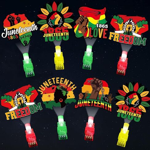 36 قطعة من أضواء أصابع Juneteenth LED للحفلات Juneteenth تتوهج في الظلام تضيء ضوء الإصبع يوم الحرية تحت عنوان مجموعة كبيرة لحفلات أعياد الميلاد وحقيبة الهدايا وجائزة هدايا عيد الميلاد in Kuwait