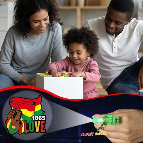 36 قطعة من أضواء أصابع Juneteenth LED للحفلات Juneteenth تتوهج في الظلام تضيء ضوء الإصبع يوم الحرية تحت عنوان مجموعة كبيرة لحفلات أعياد الميلاد وحقيبة الهدايا وجائزة هدايا عيد الميلاد in Kuwait