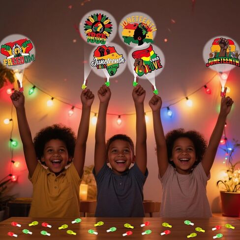 36 قطعة من أضواء أصابع Juneteenth LED للحفلات Juneteenth تتوهج في الظلام تضيء ضوء الإصبع يوم الحرية تحت عنوان مجموعة كبيرة لحفلات أعياد الميلاد وحقيبة الهدايا وجائزة هدايا عيد الميلاد in Kuwait