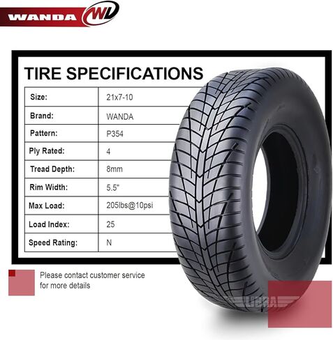 إطارات واندا 2 ATV 21x7-10 21x7x10 4PR P354 10070 in Kuwait