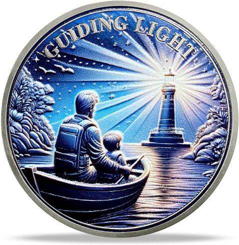 Father Love Coin Father is a Guiding Lighthouse Token My Father My Hero Expressing Love and Appreciation Father’s Day Thanksgiving Day Gifts for Father in Saudi Arabia