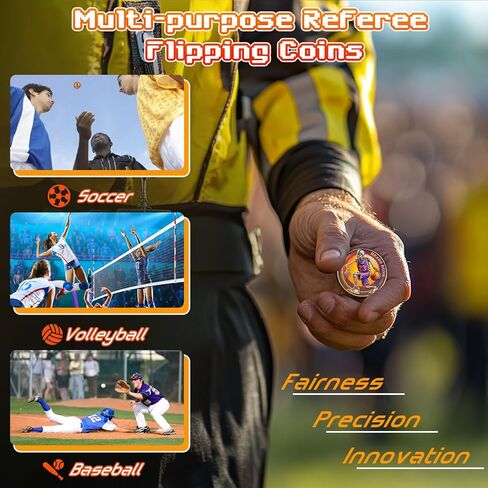 Sport Skeleton Flip Coin, Heads Dunk and Tails Spike Decision Coin | Referee Portable Zinc Alloy Equipment with Case - Referee Accessory for Soccer Basketball Volleyball Baseball Training Matchs in Saudi Arabia