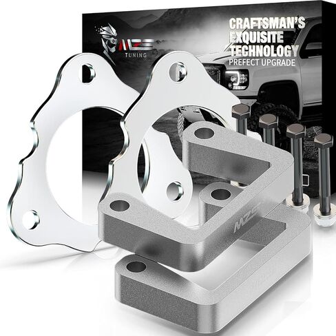MZS Leveling Kit 2.5 Inch Front Upper+Lower Strut Spacers Lift Kit Compatible with 2007-2026 Silverado Sierra Yukon Suburban 1500 Tahoe/2007-2013 Avalanche 2WD 4WD Aluminum in Kuwait