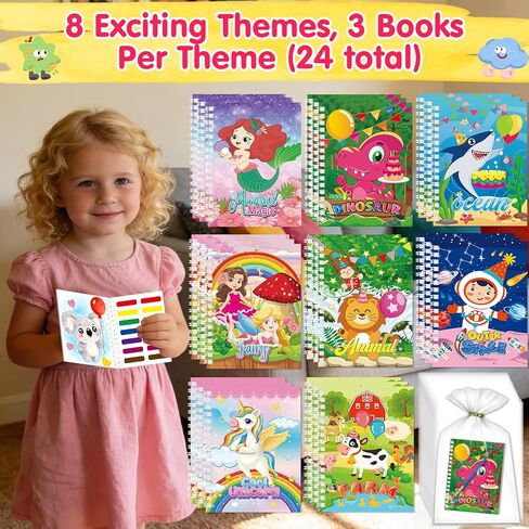 Kalysky 24Set Water Coloring Books Party Favors for Kids Ages 4-8 8-12,Bulk Mini Water Coloring Books-Birthday Party Favors Goodie Bags Stuffers Return Gifts Classroom Prizes in Kuwait