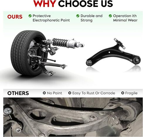 Front Lower Control Arms w/Ball Joint Suspension Kit Fit for Nissan Rogue 2008-2013 Nissan Rogue Select 2014-2015 MS30194 MS30195-2pcs in Kuwait