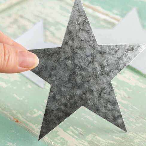 Factory Direct Craft Set of 25 Galvanized Tin Stars Cutouts for Creative Projects, DIY Crafting, and Decorative Embellishments | Size: 4-3/4" in Saudi Arabia