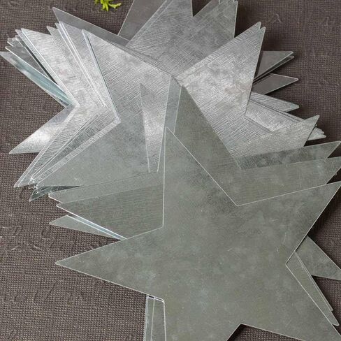 Factory Direct Craft Set of 25 Galvanized Tin Stars Cutouts for Creative Projects, DIY Crafting, and Decorative Embellishments | Size: 4-3/4" in Saudi Arabia