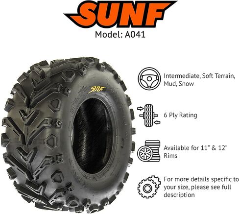 إطارات SunF ATV 24x10-12 24x10x12 Mud Hardpack Muddy 6 PR لايحتاج - A041 in Kuwait